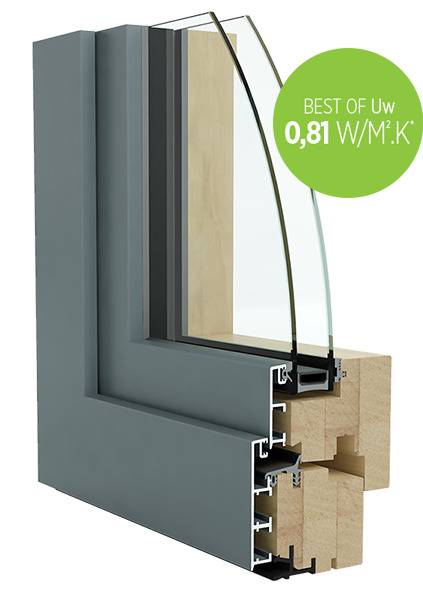 Fenêtre mixte bois alu design moderne et intemporel